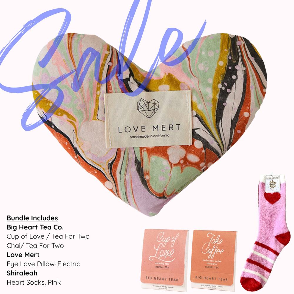 Eye Love Pillow, Heart Socks and Tea For Two